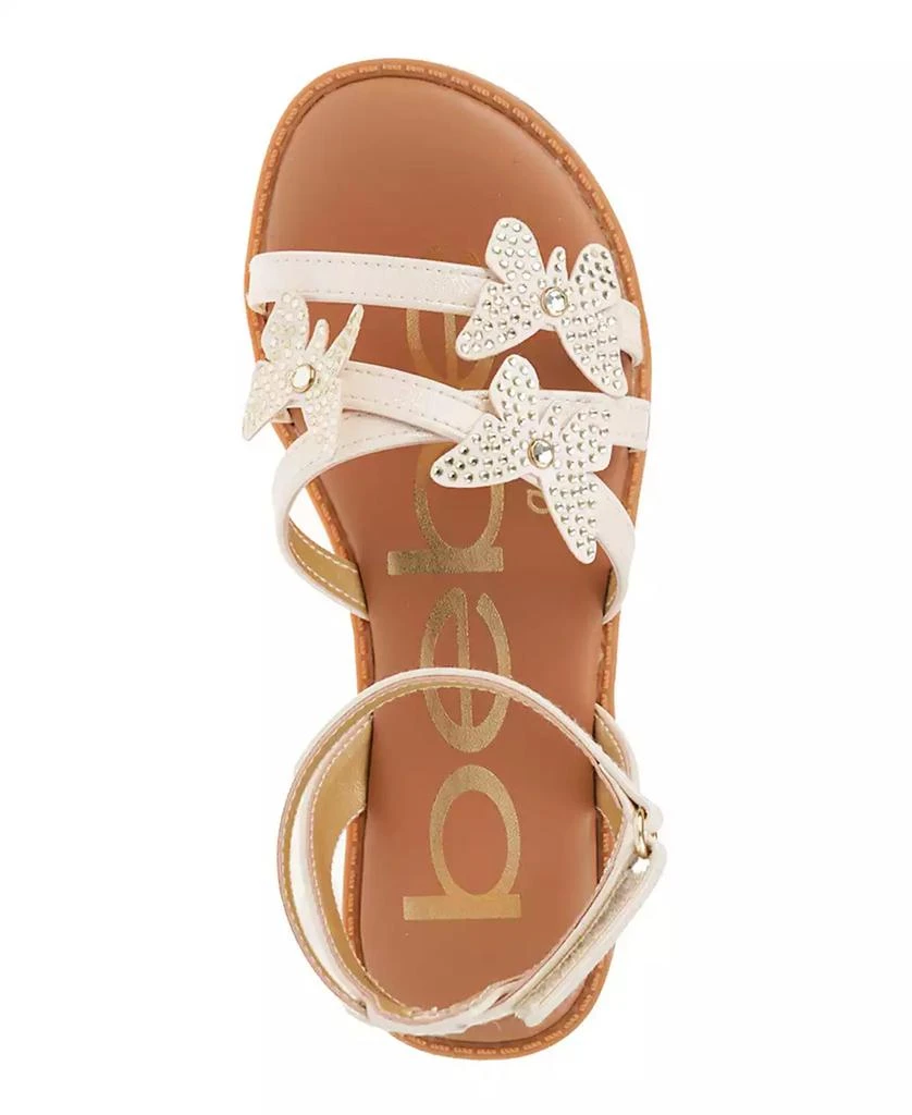 Big Girl's Strappy Sandal with Rhinestone Butterfly Appliques Polyurethane Sandals 商品