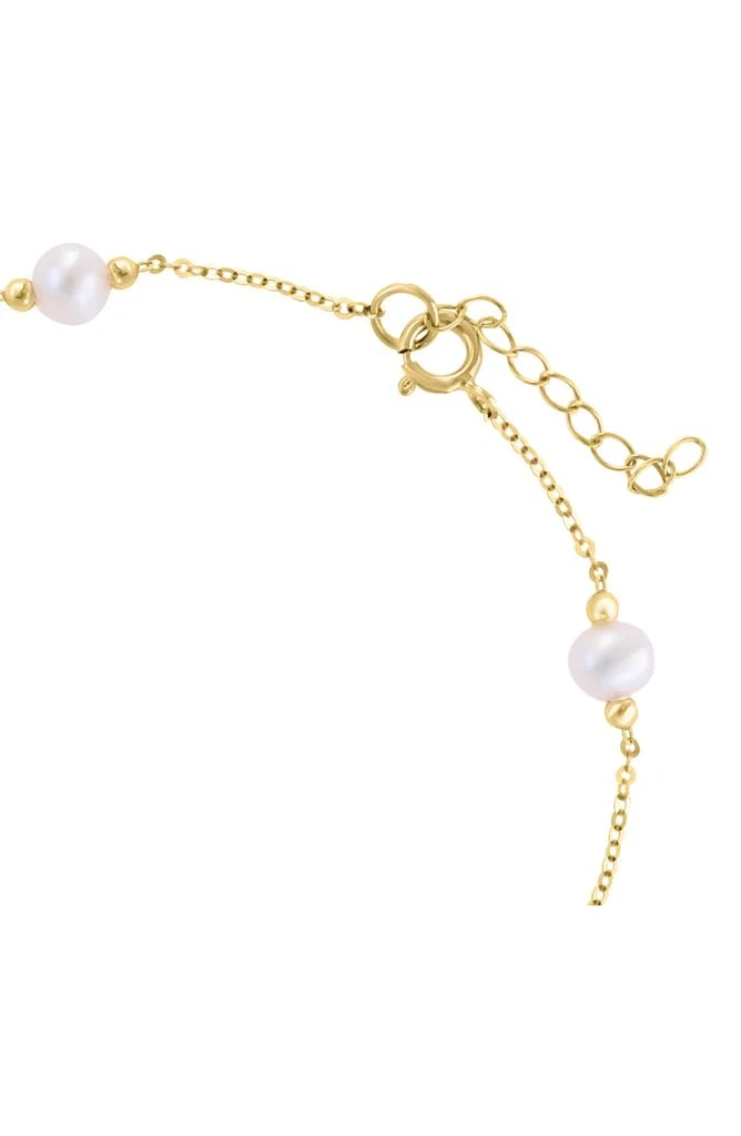 商品Effy|14K Yellow Gold Clover Mother of Pearl & Freshwater Pearl Bracelet,价格¥4283,第2张图片详细描述