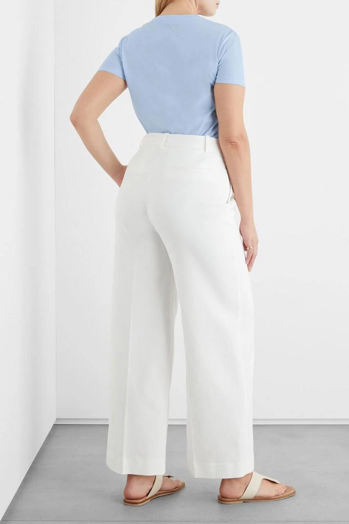 商品IRIS & INK|Manon pleated organic cotton-blend crepe wide-leg pants,价格¥484,第5张图片详细描述
