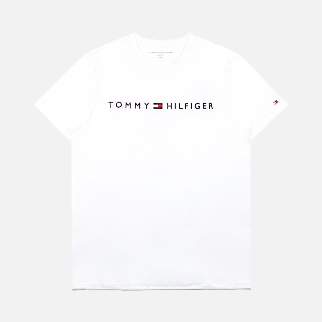 TOMMY HILFIGER 男士白色棉质短袖T恤 78F1520-112商品第1张图片规格展示