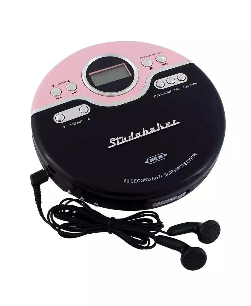 商品Studebaker|SB3703PB Joggable Personal CD Player with FM PLL Radio,价格¥304,第2张图片详细描述