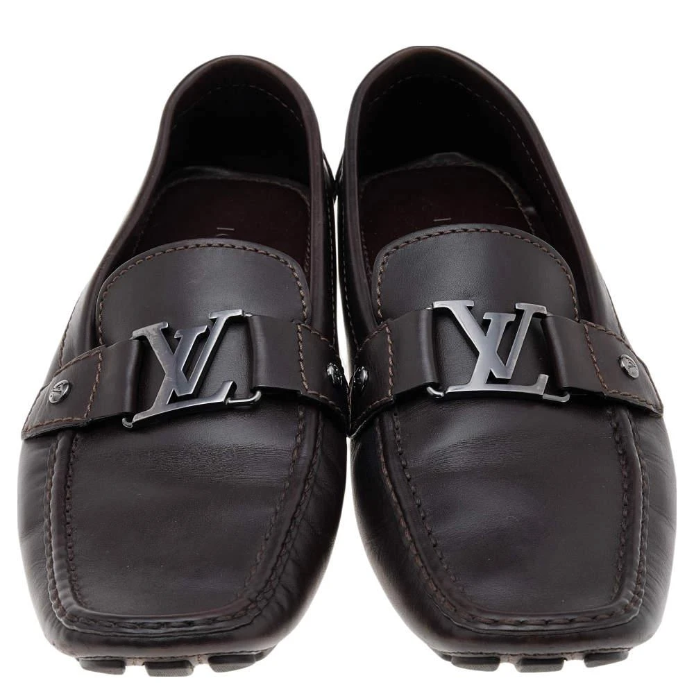 商品[二手商品] Louis Vuitton|Louis Vuitton Dark Brown Monte Carlo Loafers Size 44.5,价格¥3387,第3张图片详细描述
