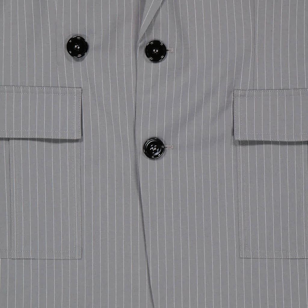 Ladies Grey Pinstripe Tailored Blazer商品第3张图片规格展示