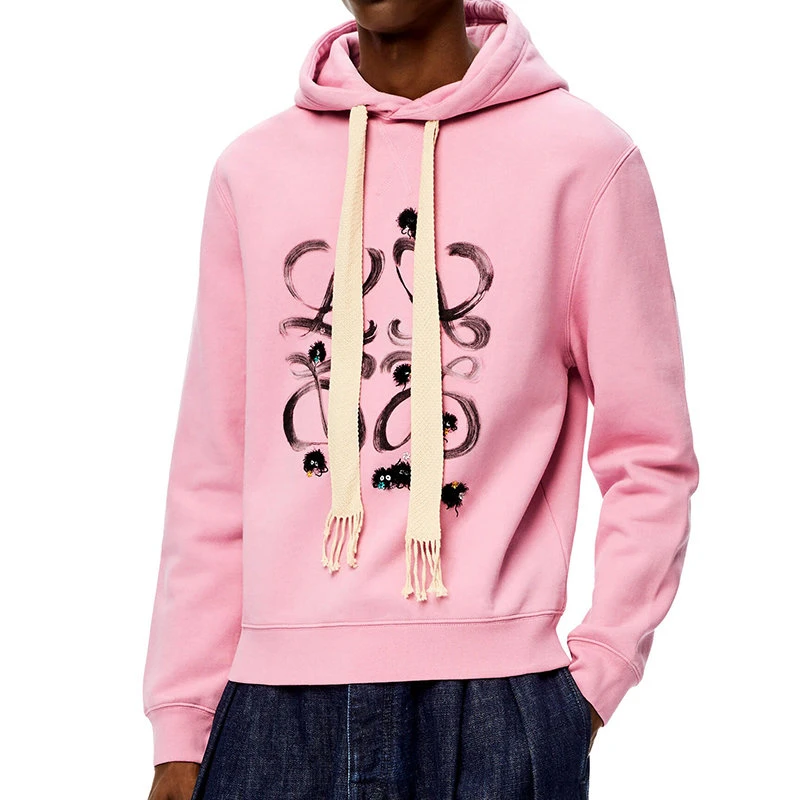 【预售3-7天】LOEWE/罗意威 22年早春新款 Susuwatari系列 男女同款�棉花糖粉色棉质笔触效果Anagram连帽衫卫衣H848Y25X07-6946 商品