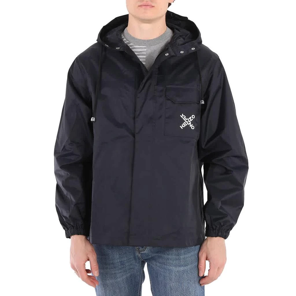 商品Kenzo|Kenzo Mens Black Nylon Logo Windbreaker Jacket, Size Large,价格¥1723,第1张图片