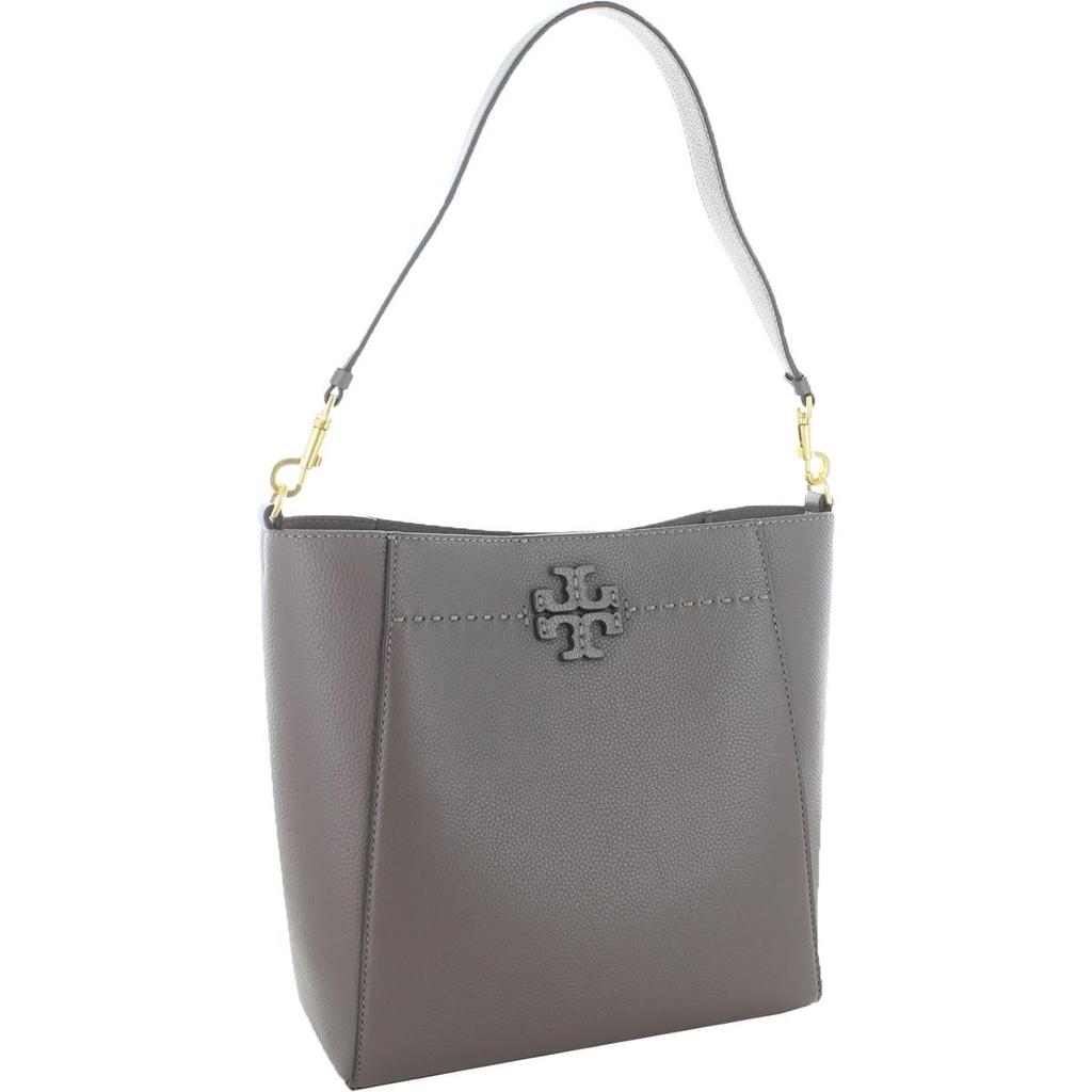 Tory Burch McGraw Women's Leather Logo Bucket Hobo Handbag商品第4张图片规格展示