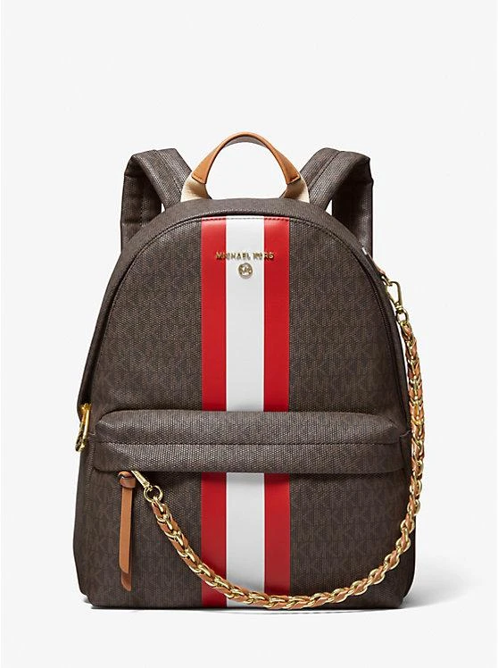 商品Michael Kors|Slater Medium Signature Logo Stripe Backpack,价格¥1479,第1张图片