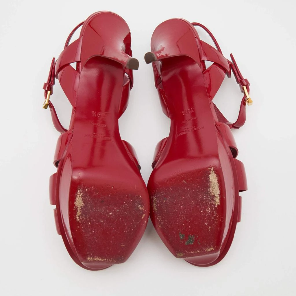 Saint Laurent Red Patent Leather Tribute Sandals Size 39.5 商品