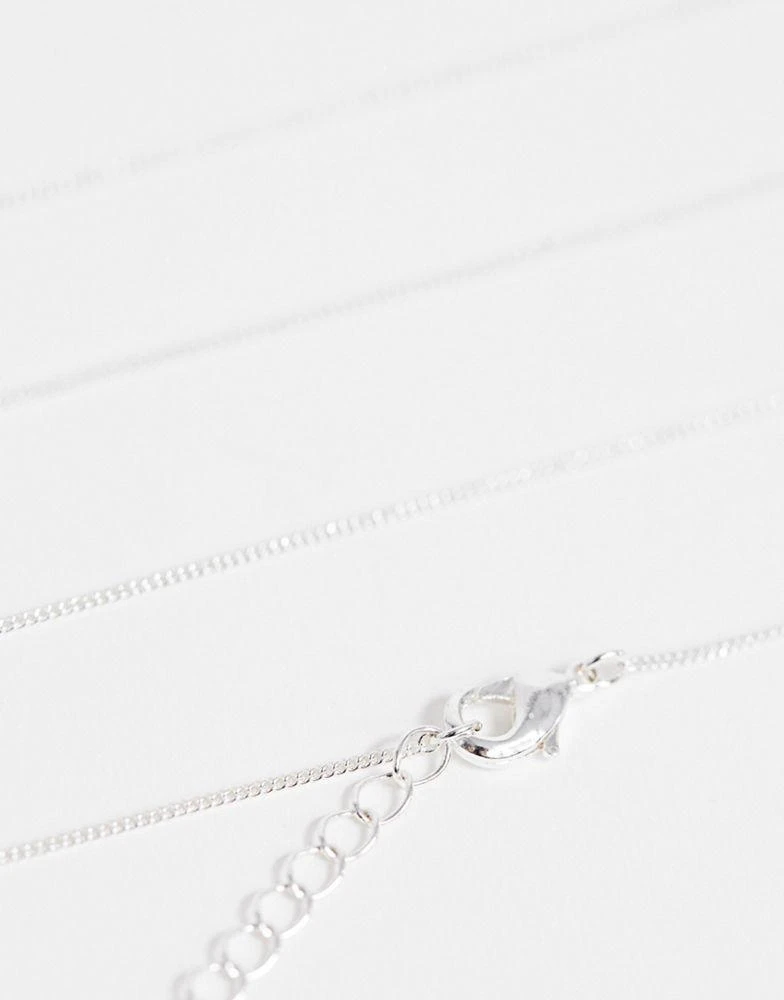 商品ASOS|ASOS DESIGN necklace with ditsy cross in silver tone,价格¥76,第4张图片详细描述