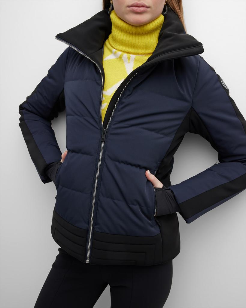 Gardena Quilted Ski Jacket w/ Faux Fur Ruff商品第6张图片规格展示