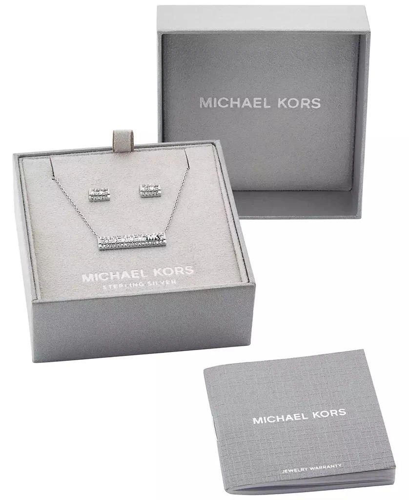 商品Michael Kors|Tapered Baguette Bar Pendant and Earrings Gift Set,价格¥730,第2张图片详细描述