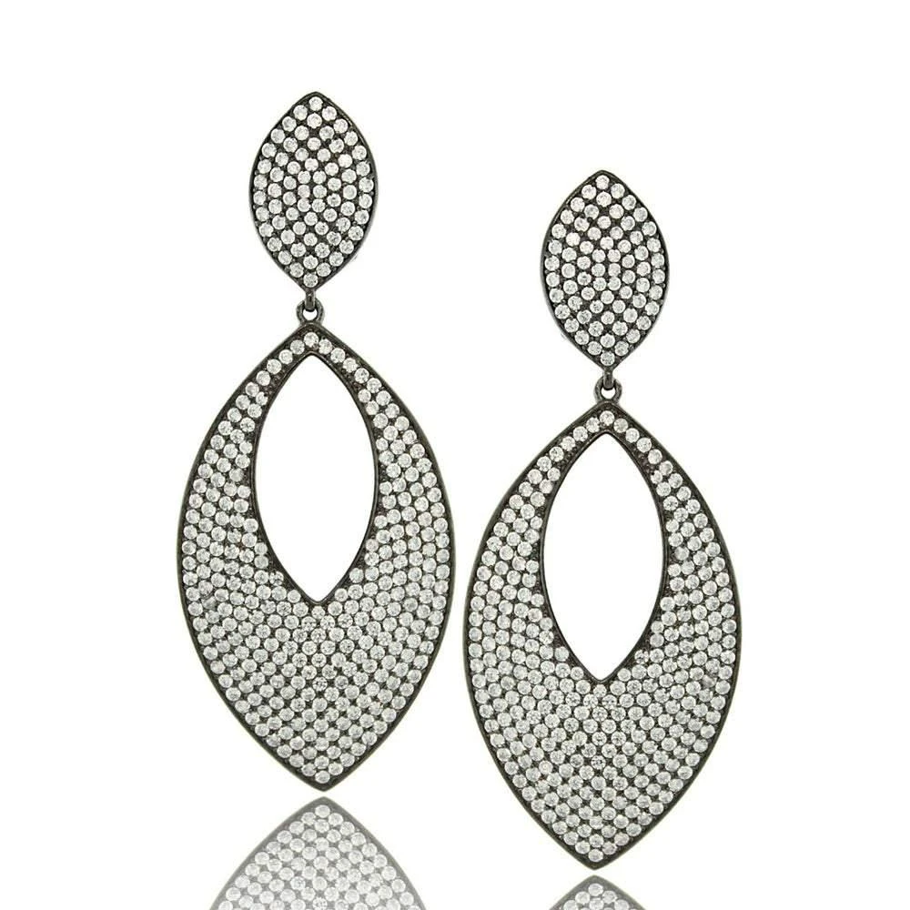商品Suzy Levian|Suzy Levian Cubic Zirconia Sterling Silver Diamond Shape Drop Earrings,价格¥1744,第3张图片详细描述