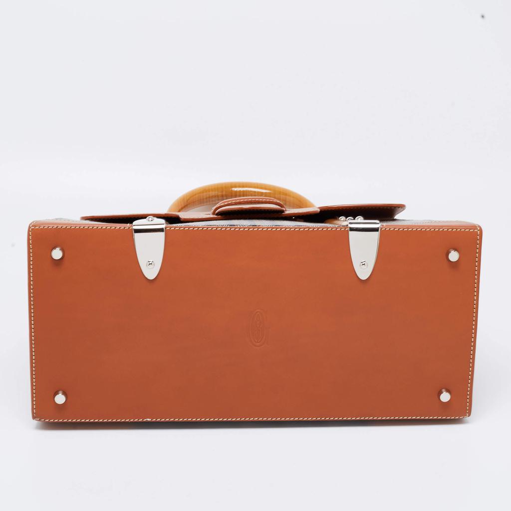 Goyard Brown Goyardine Coated Canvas and Leather Saigon MM Top Handle Bag商品第8张图片规格展示