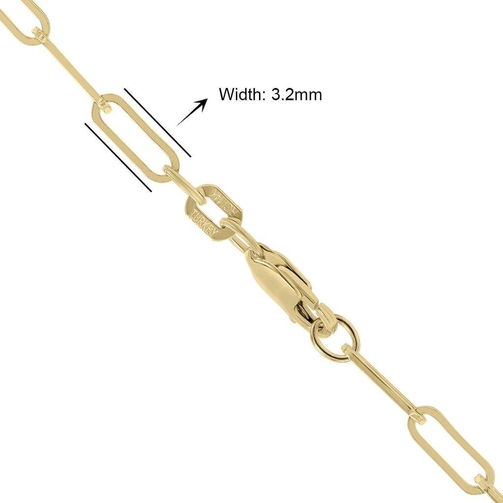 商品Monary|14K Yellow Gold Dainty Paperclip Necklace With Lobster Clasp - 18 Inch,价格¥2923,第3张图片详细描述