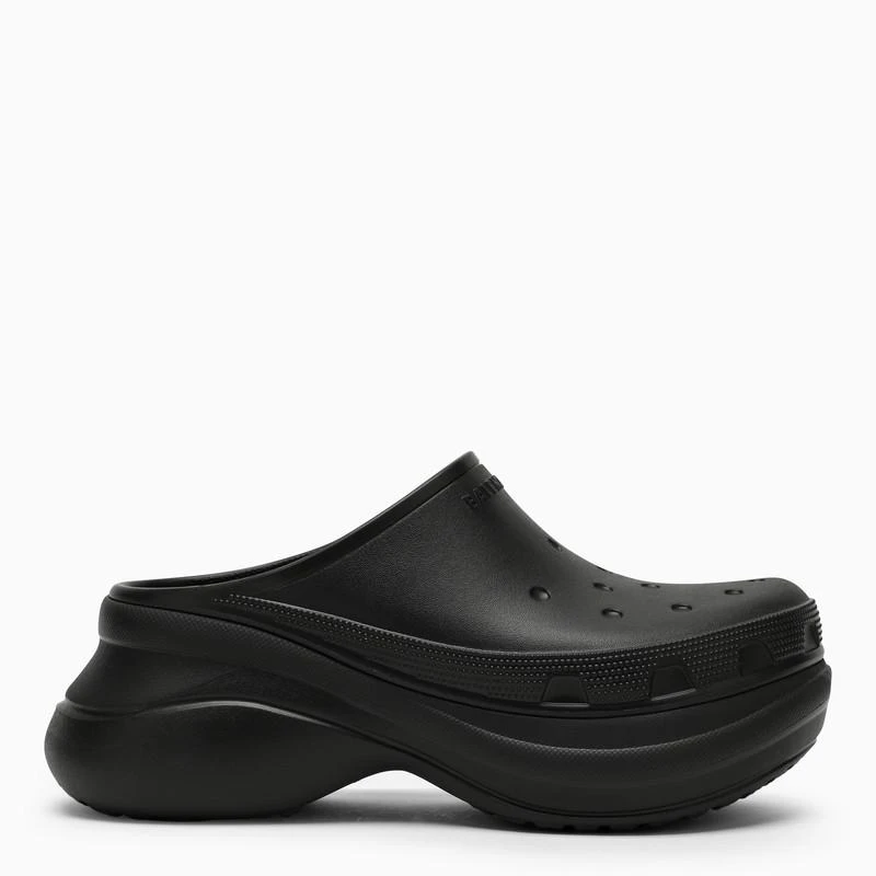 商品Balenciaga|Crocs black rubber slip-on sandal,价格¥4059,第1张图片