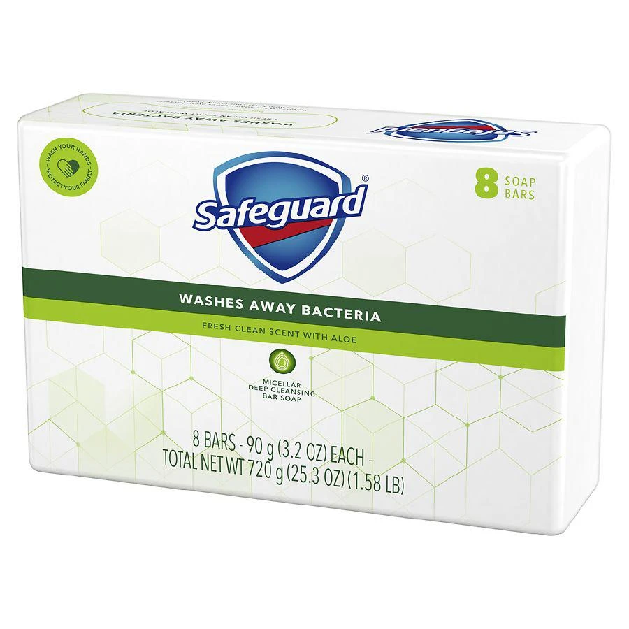 商品Safeguard|Antibacterial Soap Bars Fresh Clean Scent with Aloe,价格¥41,第5张图片详细描述