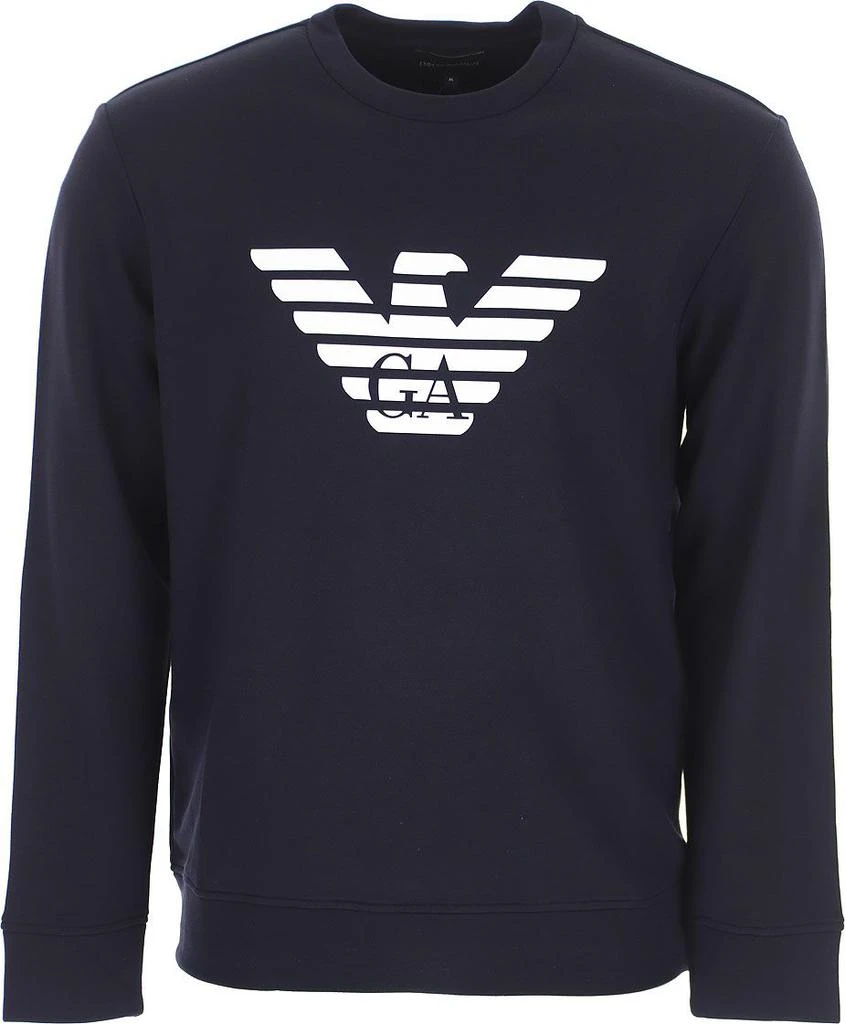 商品Emporio Armani|Emporio Armani Mens Blue Cotton Sweatshirt,价格¥1830,第1张图片