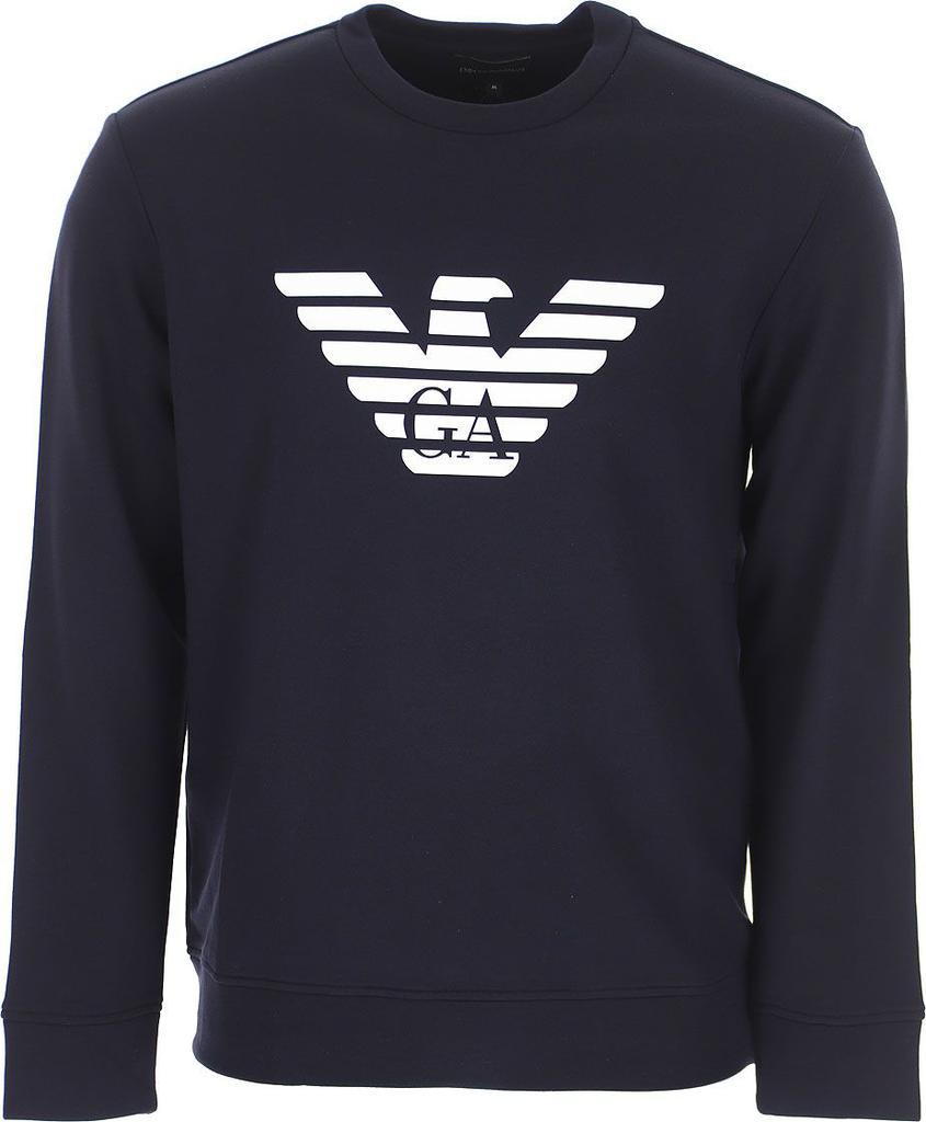 商品Emporio Armani|Emporio Armani Men's Blue Cotton Sweatshirt,价格¥1814,第1张图片
