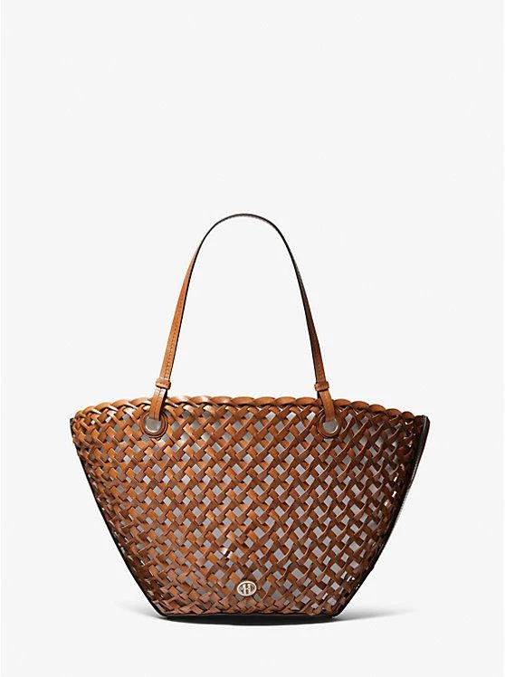 商品Michael Kors|Isabella Medium Hand-Woven Leather Tote Bag,价格¥10424,第3张图片详细描述