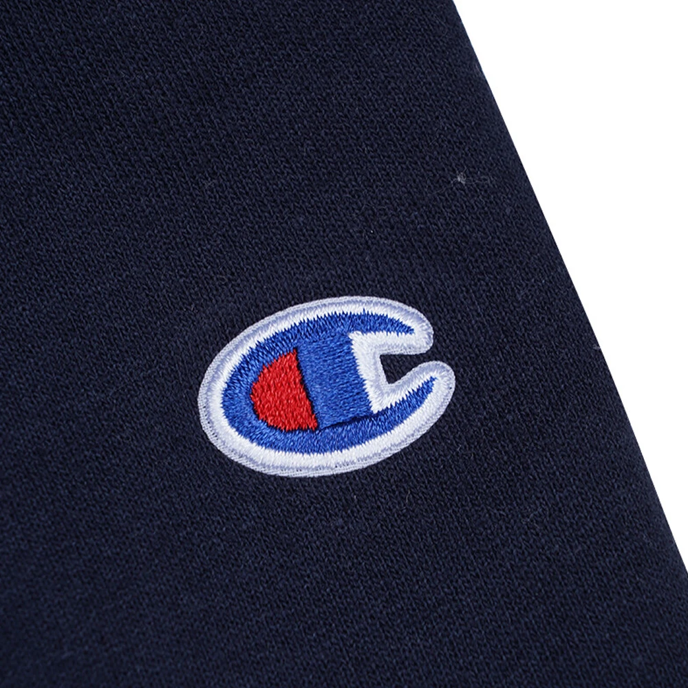 Champion 男士藏蓝色小logo纯色加绒运动裤 athletics线 P1022-549314-031 商品