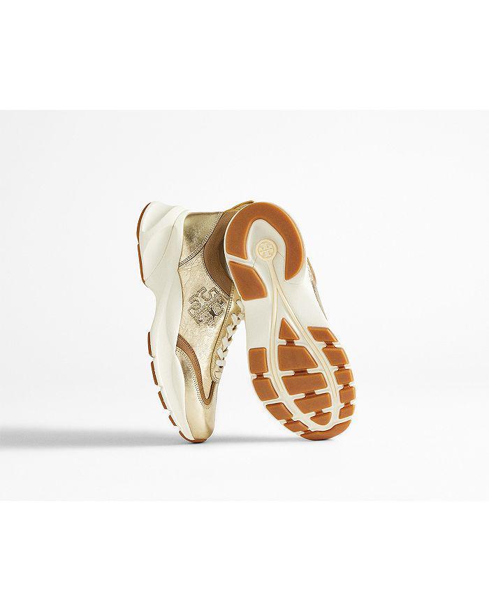 商品Tory Burch|Women's Gold Good Luck Trainer Sneakers,价格¥2414,第4张图片详细描述