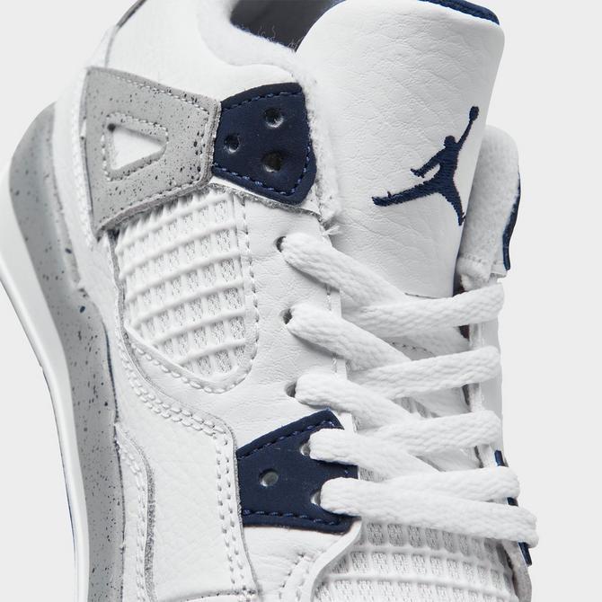 幼童 Air Jordan 4 休闲鞋 海军蓝水泥商品第3张图片规格展示