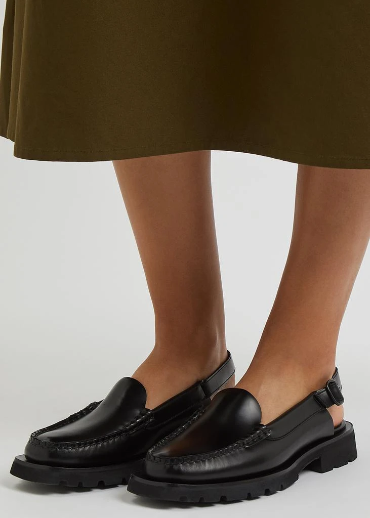 商品Hereu|Raiguer Sport black leather slingback loafers,价格¥1562,第5张图片详细描述