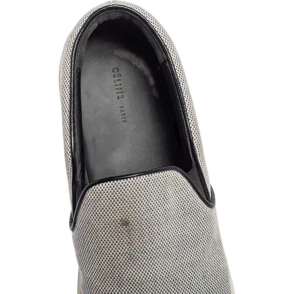 Celine Blue/White Canvas Slip-On Sneakers Size 39商品第7张图片规格展示