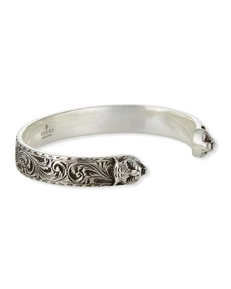 商品Gucci|Men's Feline Cuff Bangle Bracelet,价格¥3826,第2张图片详细描述