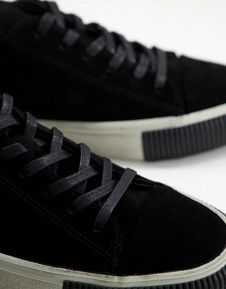 商品ALL SAINTS|All Saints base low top lace up trainers in black suede,价格¥690,第2张图片详细描述