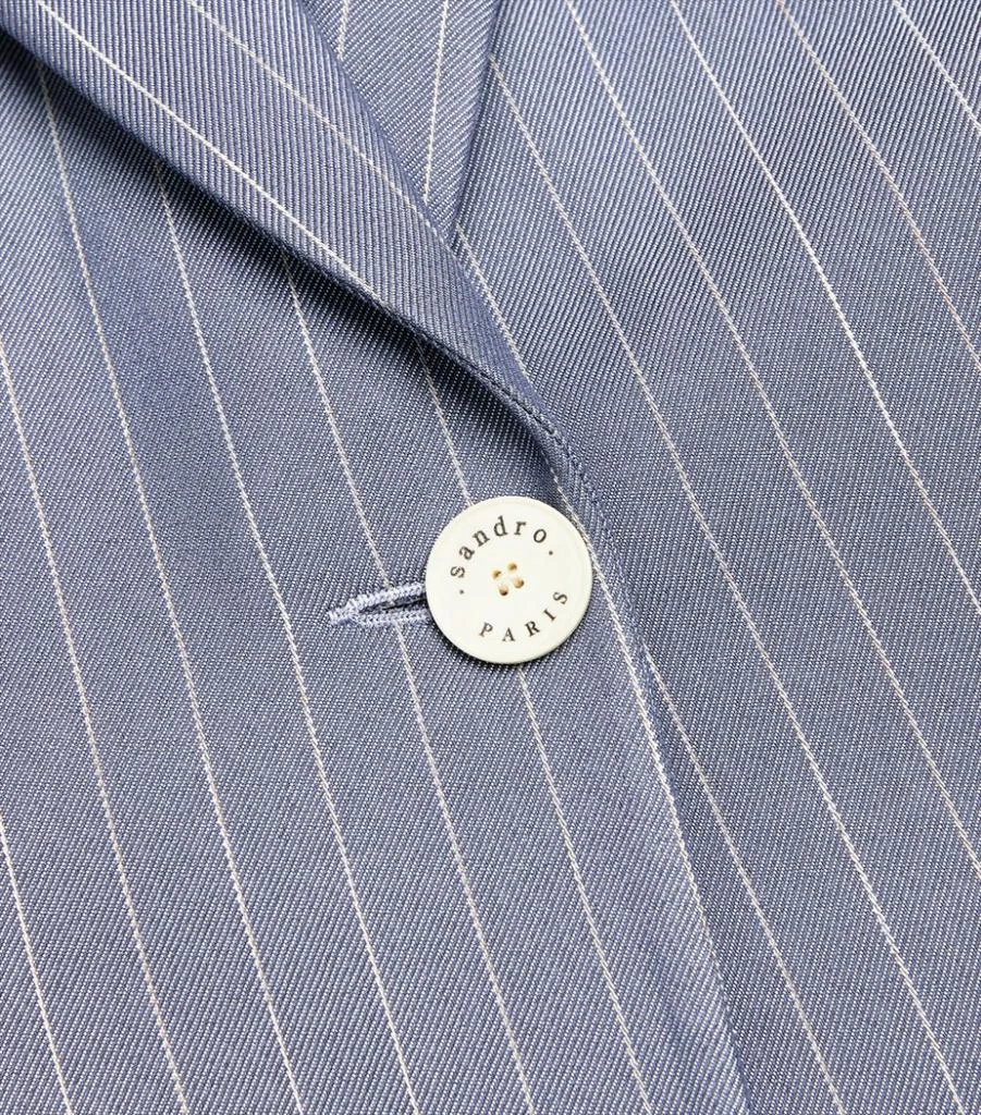 商品Sandro|Pinstripe Single-Breasted Blazer,价格¥2131,第5张图片详细描述
