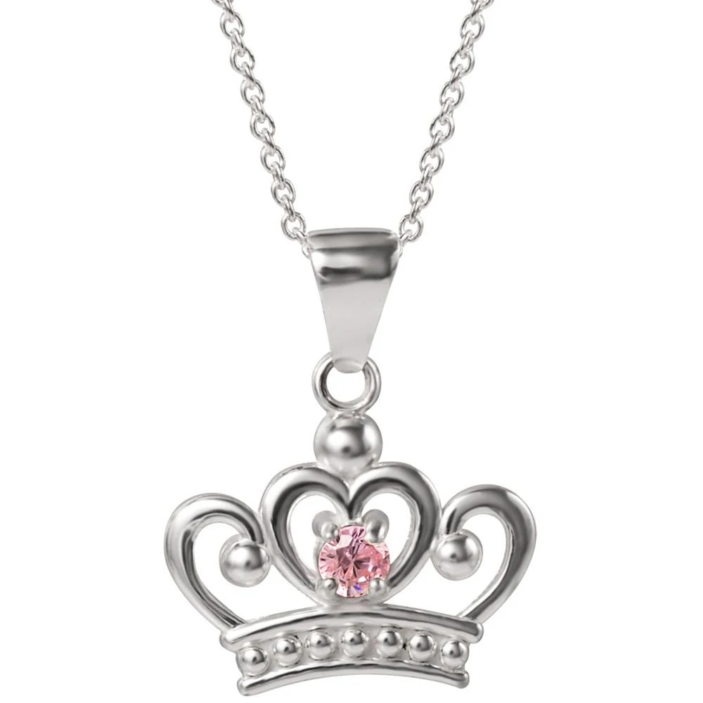 商品Disney|Cubic Zirconia 18" Tiara Pendant Necklace in Sterling Silver,价格¥252,第3张图片详细描述