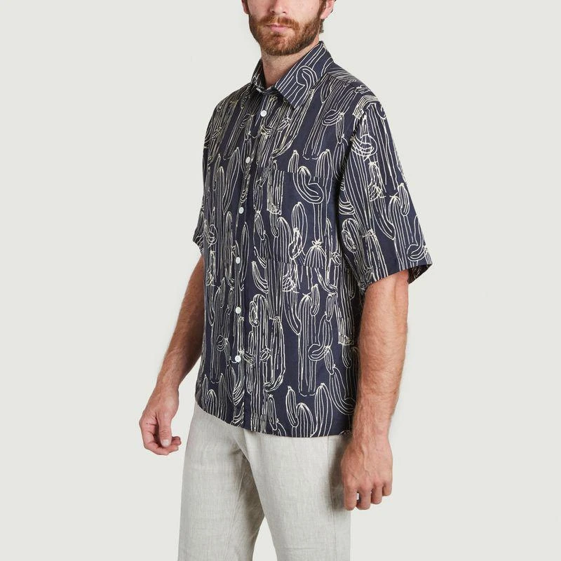 商品No Nationality 07|Hans SS 5034 Blouse Navy Print No Nationality 07,价格¥566,第2张图片详细描述