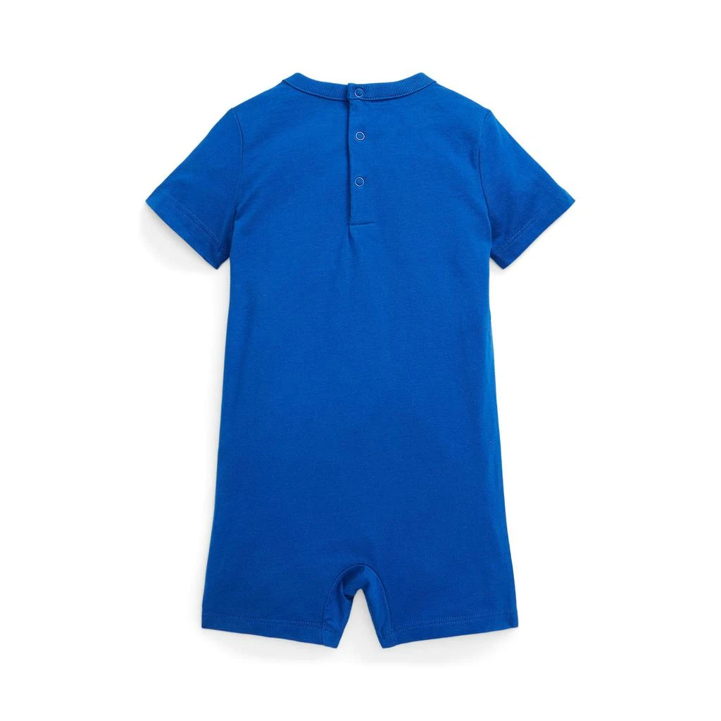 商品Ralph Lauren|Logo Cotton Jersey Shortall (Infant),价格¥198,第2张图片详细描述