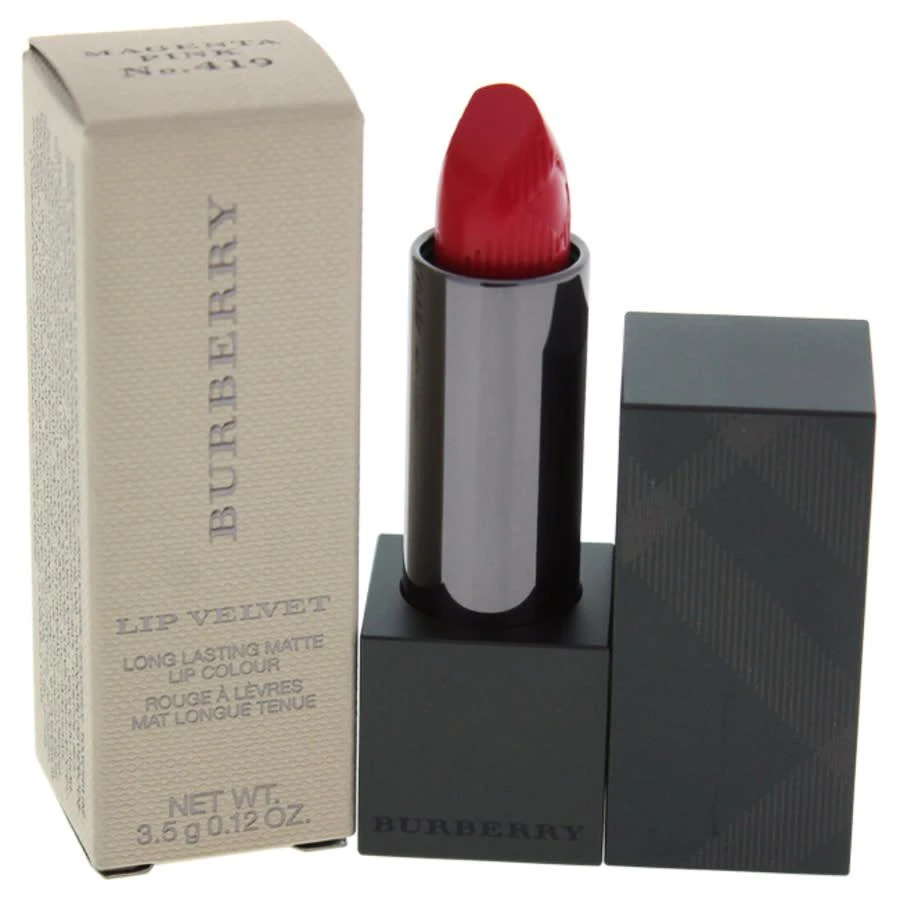 商品Burberry|Burberry / Lip Velvet Lipstick 0.12 oz (3.4 Gr) No.419 - Magenta Pink,价格¥246,第1张图片