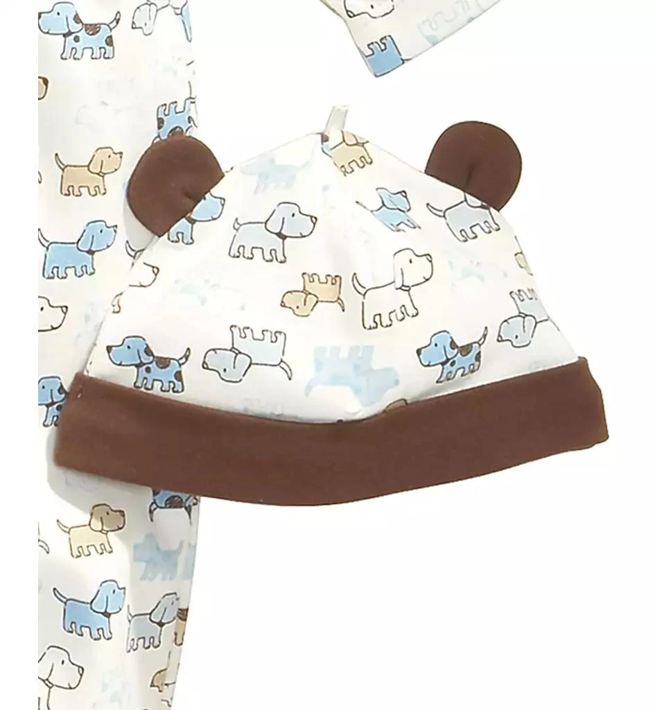 商品Little Me|Baby Boys Cute Puppies Hat and Footed Coveralls Set,价格¥98,第3张图片详细描述