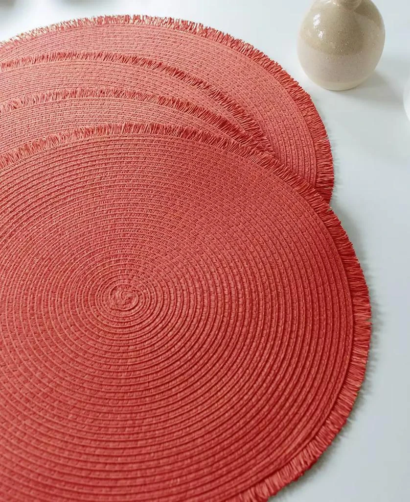 商品Benson Mills|Fringed Round Placemat, Set of 4,价格¥99,第2张图片详细描述