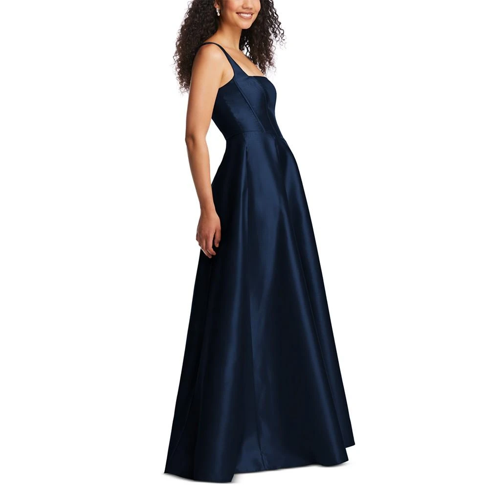 商品Alfred Sung|Women's Boned-Bodice Square-Neck Evening Gown,价格¥1459,第3张图片详细描述