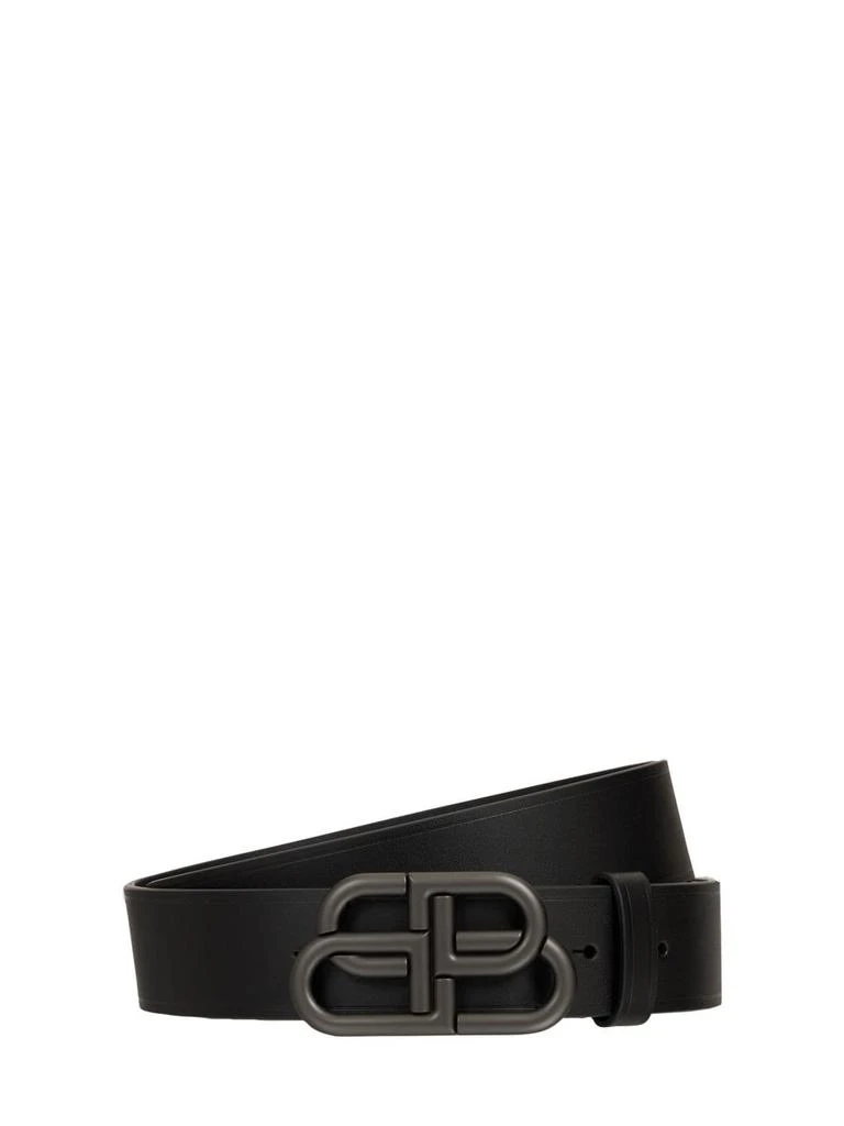 商品Balenciaga|4cm Bb Buckle Leather Belt,价格¥3811,第1张图片