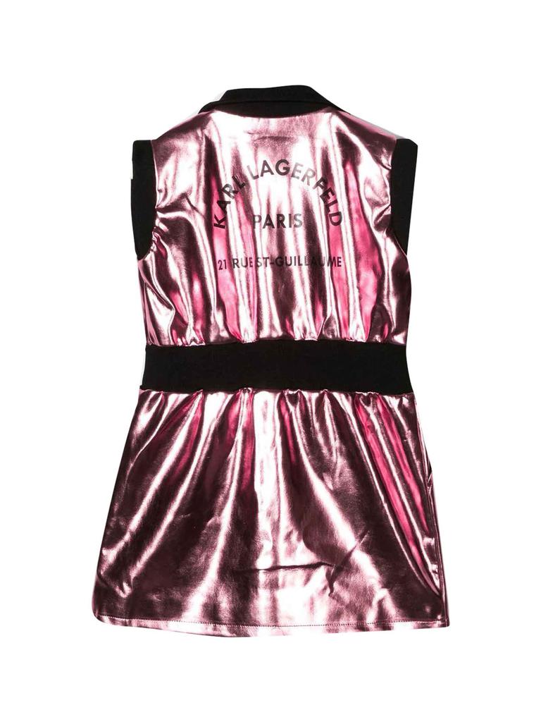 Karl Lagerfeld Kids Pink Dress Girl商品第2张图片规格展示