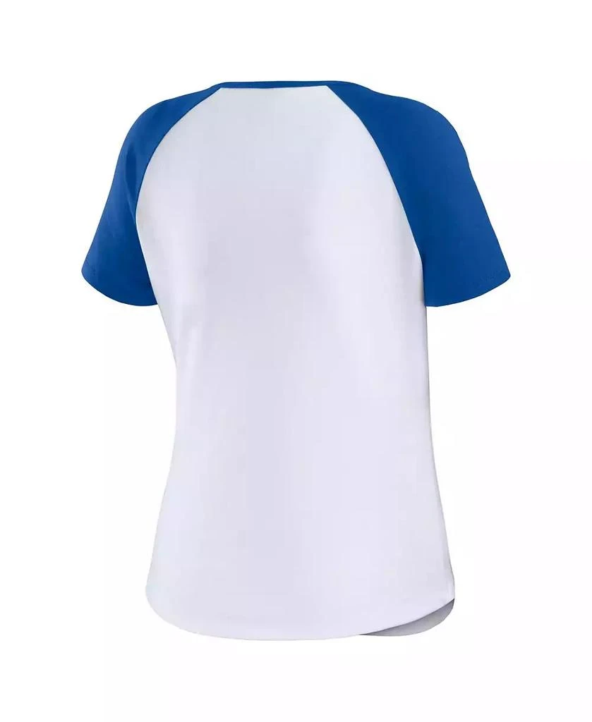 商品WEAR by Erin Andrews|Women's White Florida Gators Baseball Logo Raglan Henley T-Shirt,价格¥225,第2张图片详细描述