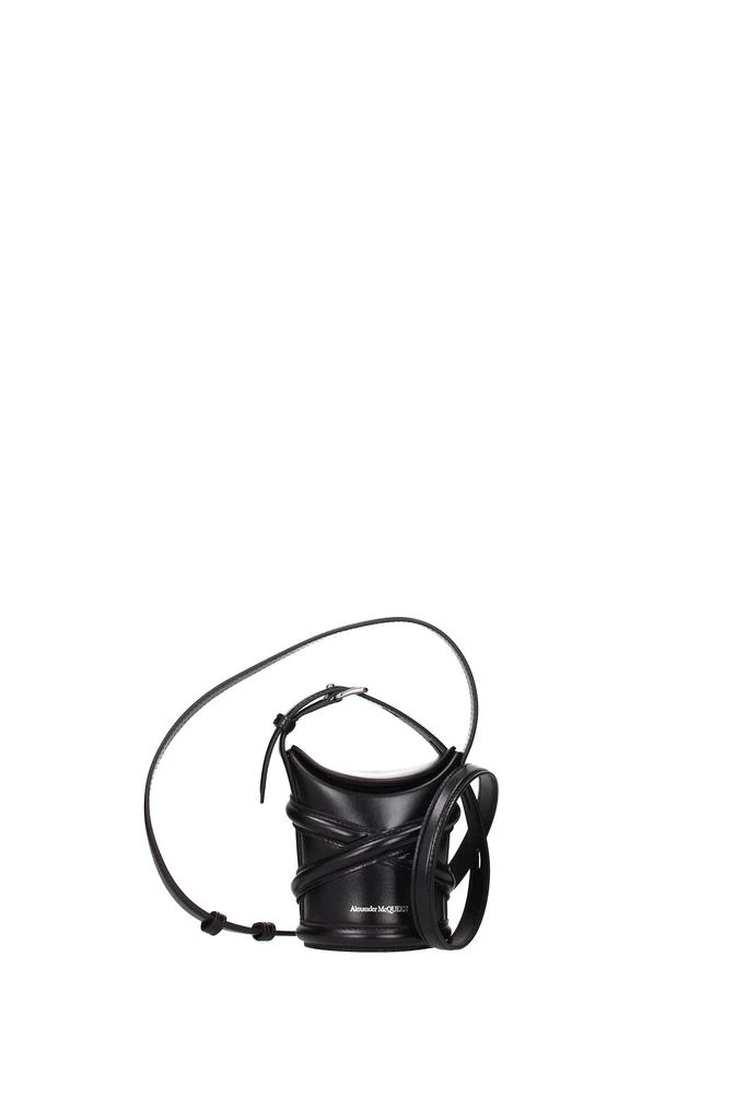 商品Alexander McQueen|Crossbody Bag the curve Leather Black,价格¥3182,第1张图片