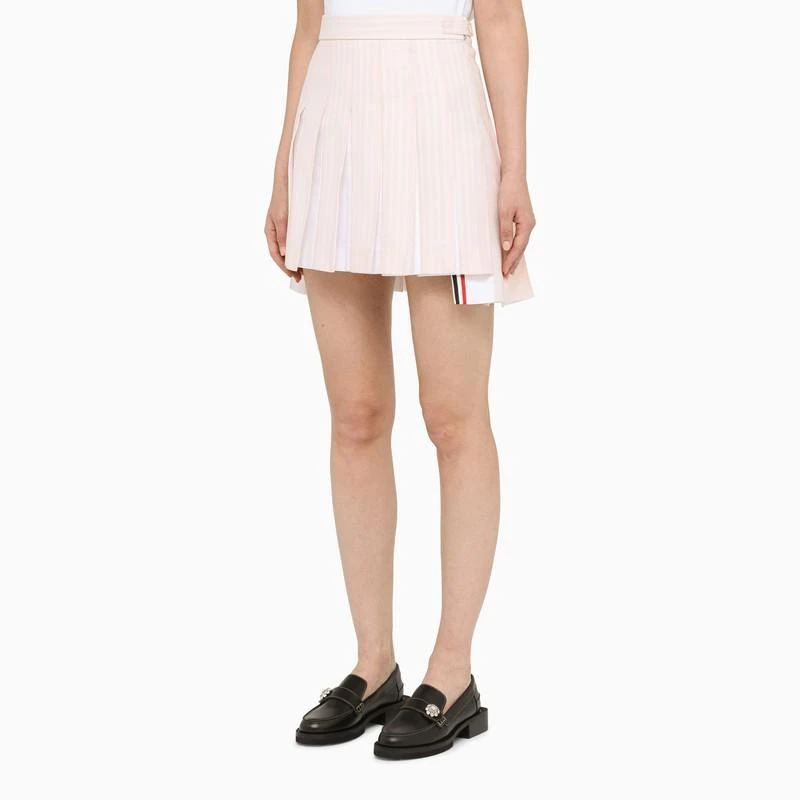 商品Thom Browne|Pink and white pleated skirt,价格¥3257,第3张图片详细描述