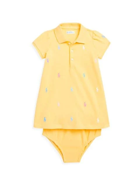 商品Ralph Lauren|Baby Girl's Embroidered Pony Polo Dress,价格¥263,第1张图片