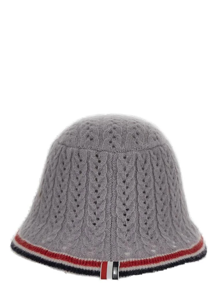 商品Thom Browne|Thom Browne Cable-Pointelle Knitted Bucket Hat,价格¥3169,第2张图片详细描述