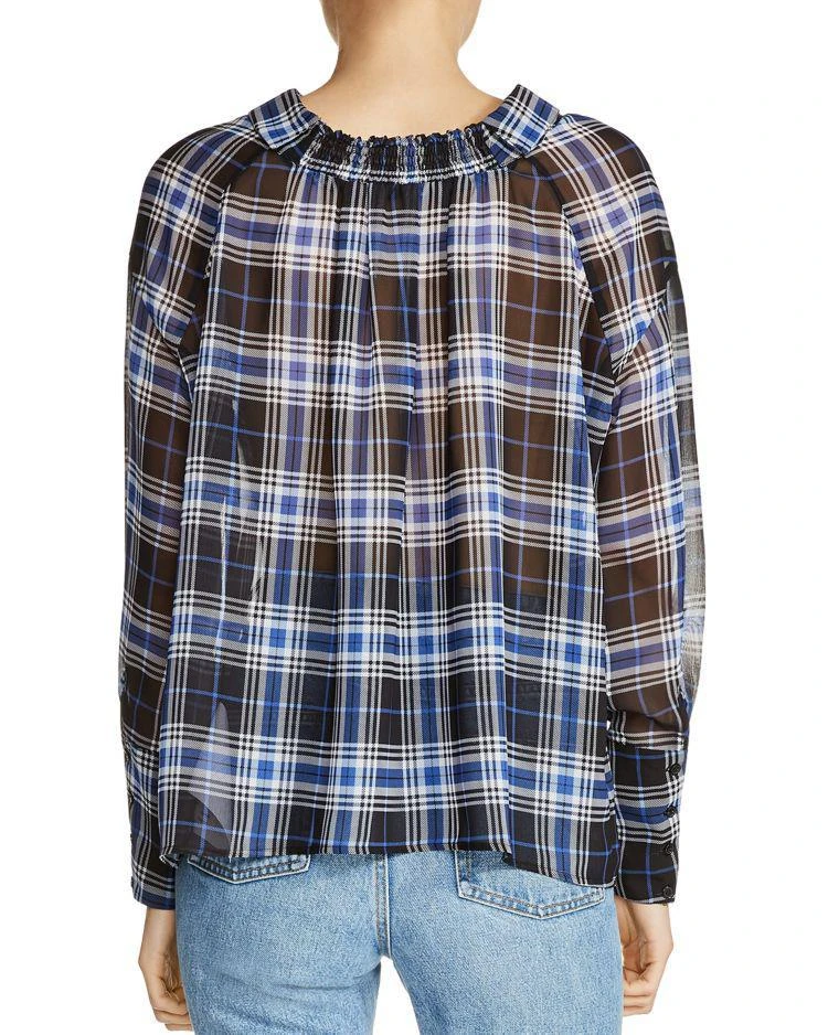 商品Maje|Lancha Ruched Plaid Top,价格¥778,第2张图片详细描述