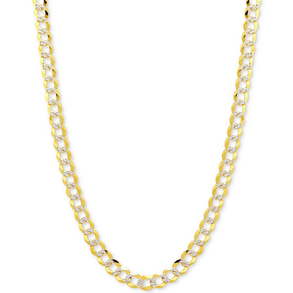 商品Italian Gold|24" Two-Tone Open Curb Link Chain Necklace (3-5/8mm) in Solid 14k Gold & White Gold,价格¥28431,第1张图片