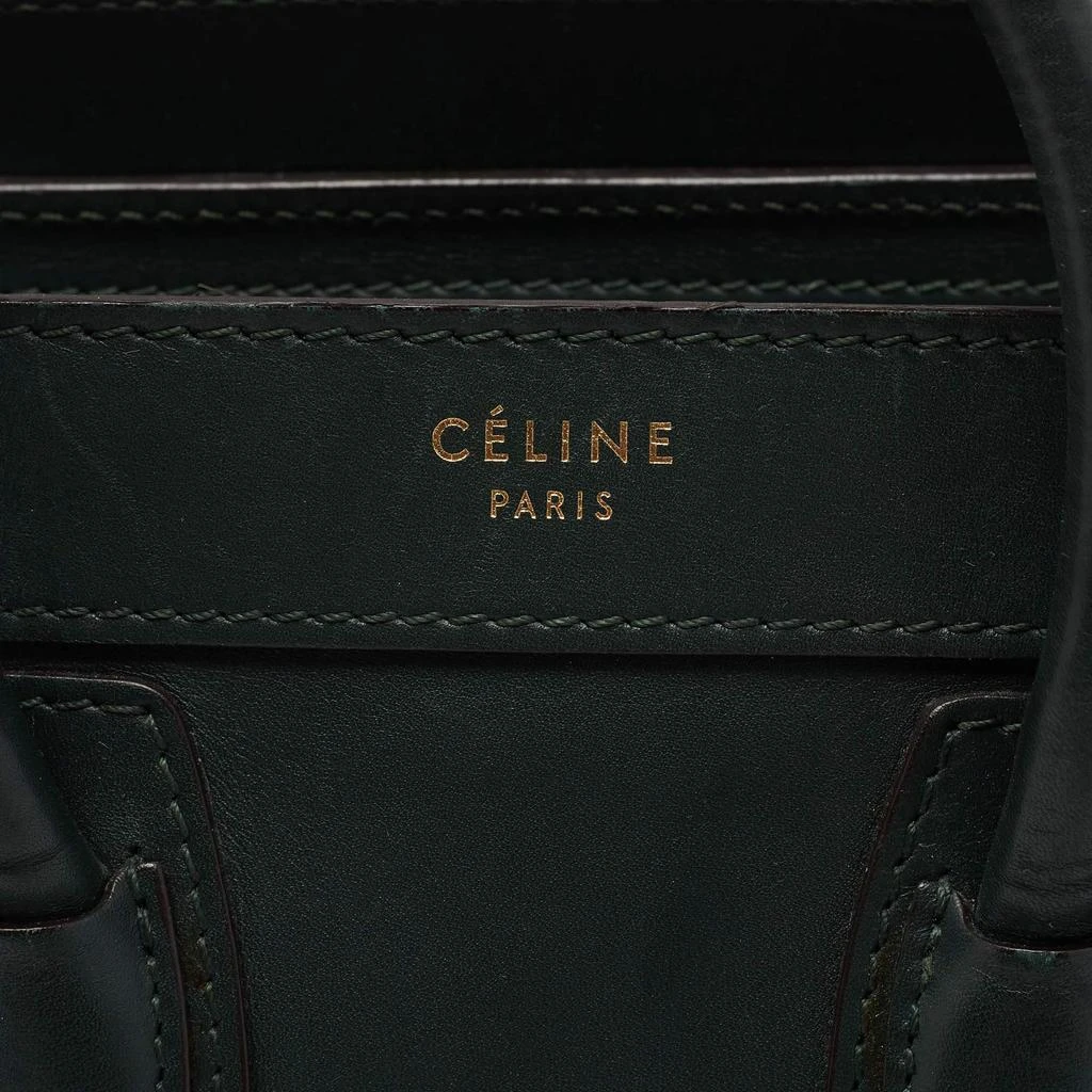 商品[二手商品] Celine|Celine Green Leather Nano Luggage Tote,价格¥8892,第5张图片详细描述