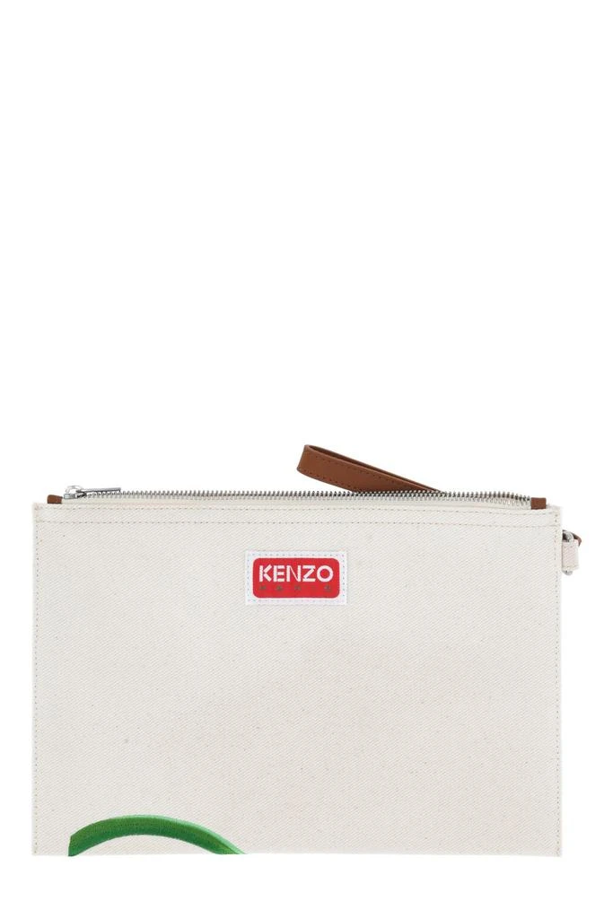 商品Kenzo|Kenzo Poppy Floral Printed Zipped Large Clutch Bag,价格¥1353,第2张图片详细描述