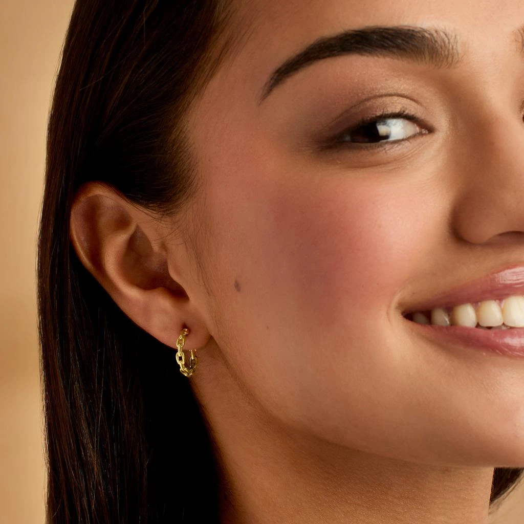 商品Ross-Simons|Ross-Simons 14kt Yellow Gold Paper Clip Link Hoop Earrings,价格¥1573,第4张图片详细描述